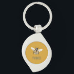Black Yellow Bee Yourself Keychain<br><div class="desc">Black Yellow Bee Yourself</div>