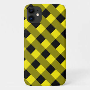 Black & Yellow Checked iPhone 11 Case