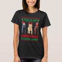 Black Yellow Chocolate Lab Christmas Labrador Paja