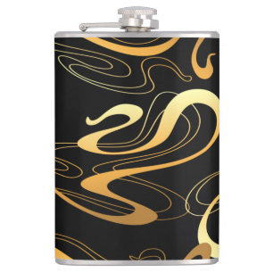 Black & Yellow Classic  Flask