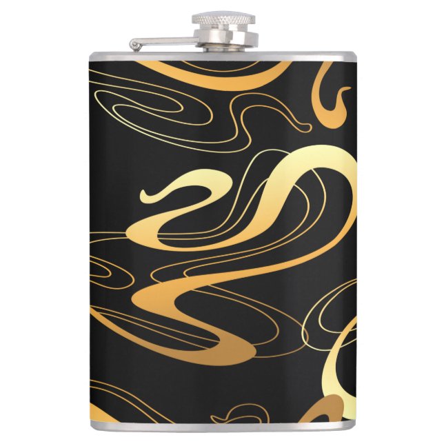 Black & Yellow Classic  Flask (Front)
