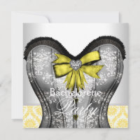 Black Yellow Corset Bachelorette Party