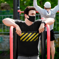 Black Yellow Danger Stripes Construction Engineer