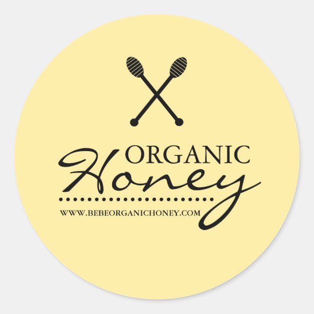 Black & Yellow Honey Business Sticker (Front)