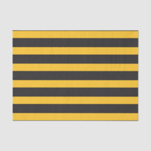 Black Yellow Horizontal Lines Geometric Bee Animal Tissue Paper