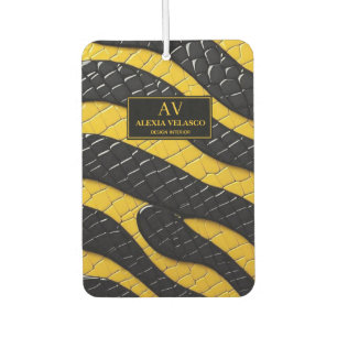 Black & Yellow Luxury Modern Animal skin Air Freshener