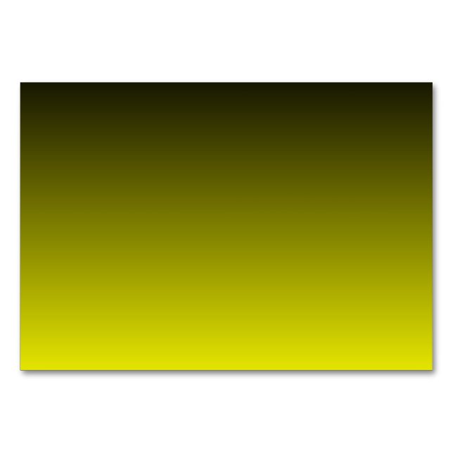 Black Yellow Ombre Table Number (Front)