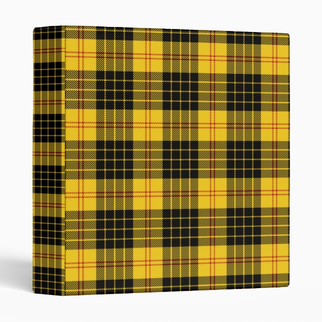 Black Yellow Plaid Binder (Front/Spine)