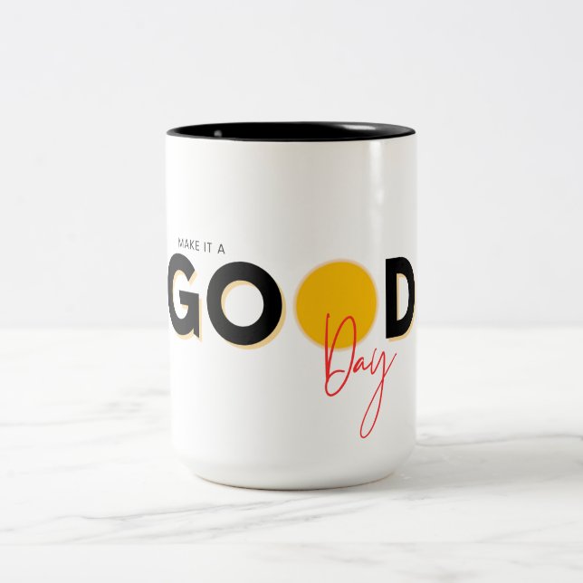Black Yellow Red Make A Good Day Mug (Center)