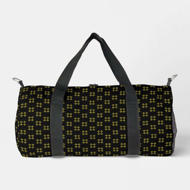 Black & Yellow Small Duffle Bag (Front)