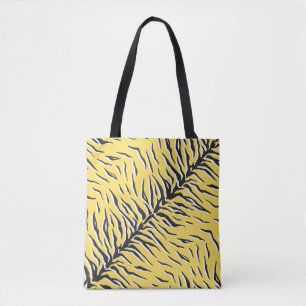 Black-yellow tiger stripes: vintage pattern. tote bag