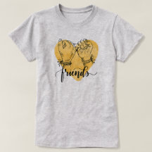 Black Yellow Watercolor Friend Shirt