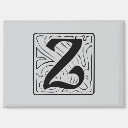 Black Z Monogram Magnet