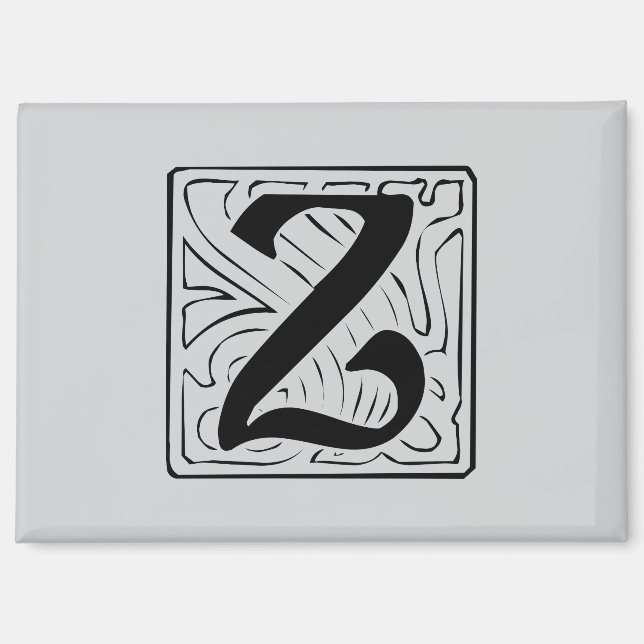 Black Z Monogram Magnet (Front)