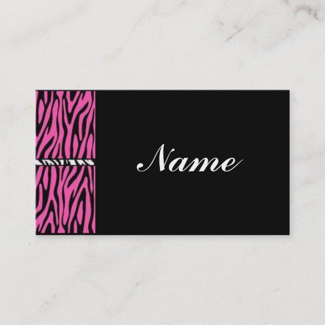 Black Zebra Business Card (Front)