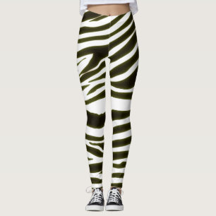 BLACK ZEBRA PATTERN  LEGGINGS
