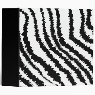 Black Zebra Print Pattern. Binder