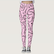 Black zigzag lines on pink pattern