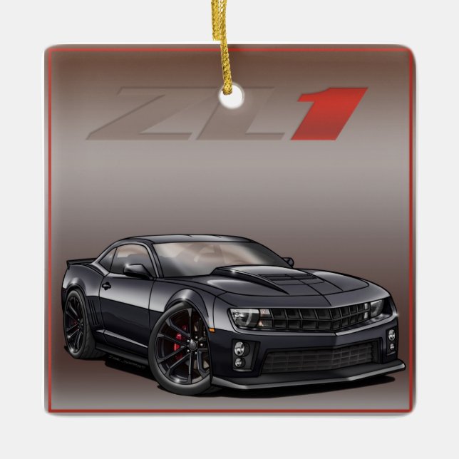 Black_ZL1 Ceramic Ornament (Front)
