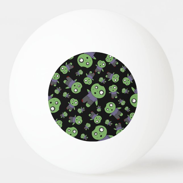 Black zombies ping pong ball (Front)