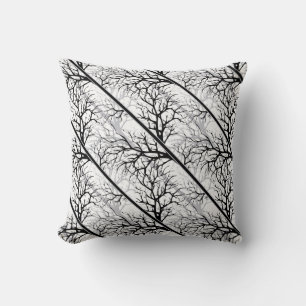 #Blackandwhite #abstract Throw Pillow