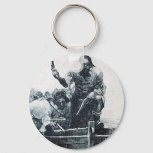 Blackbeard Approaching Keychain