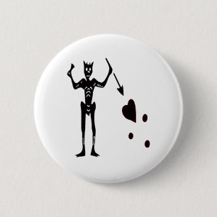 Blackbeard-Black 2 Inch Round Button