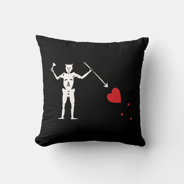 Blackbeard Edward Teach Throw Pillow (Front)