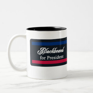 Blackbeard for President two-tone mug