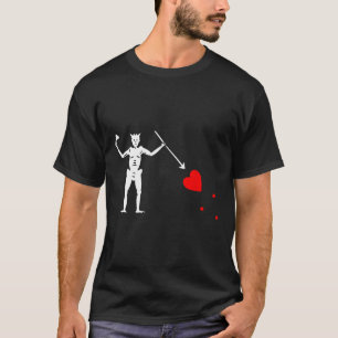 Blackbeard Pirate Flag Jolly Roger Skeleton Hallow T-Shirt