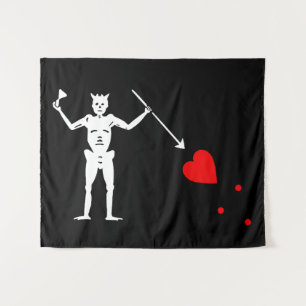 Blackbeard Pirate flag Tapestry