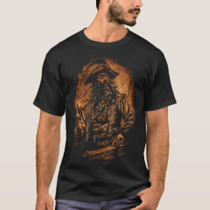 Blackbeard Pirate Portrait Pirates Pirateship T-Shirt