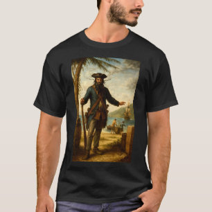Blackbeard The Pirate With Smoking Beard T-Shirt