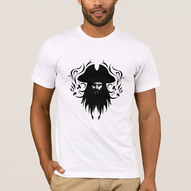Blackbeard Vector Design T-Shirt (Front)