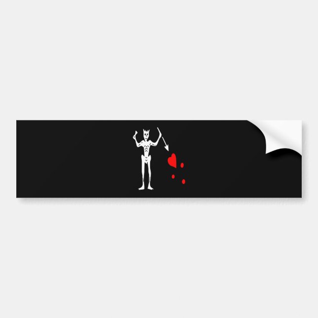 Blackbeard-White Bumper Sticker (Front)