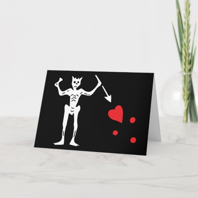 Blackbeard's Pirate Flag Card (Front)