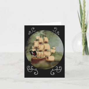 Blackbeard's Ship (Queen Anne's Revenge) Note Card