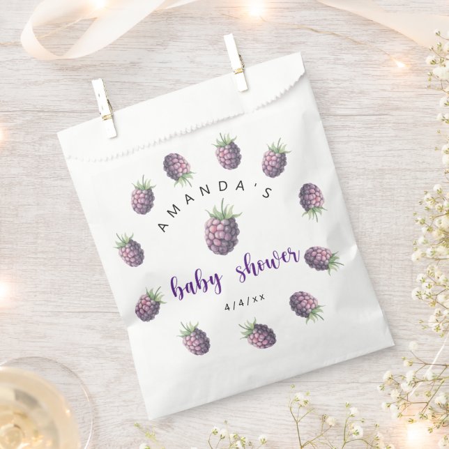 Blackberries - Baby shower Favour Bag (Clipped)