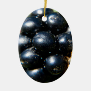 Blackberries Ceramic Ornament