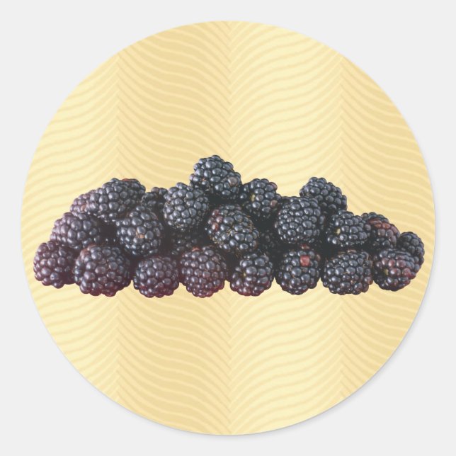 Blackberries Classic Round Sticker (Front)