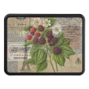 Blackberries Floral Garden Flower Butterfly Art Trailer Hitch Cover