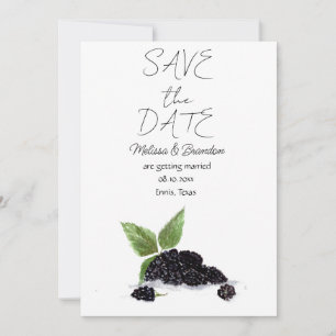 Blackberries Fruits Berry Rustic Wedding  Invitation