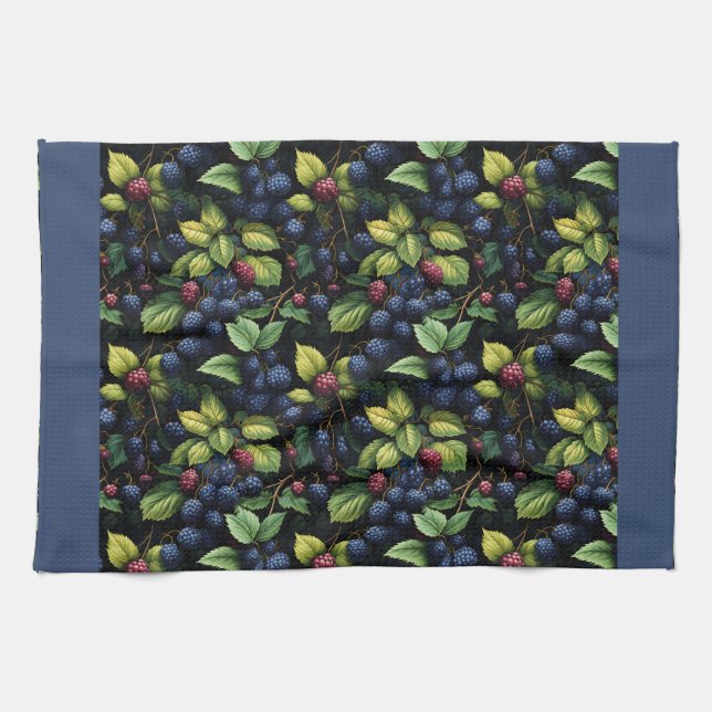 Blackberries Kitchen Towel (Horizontal)