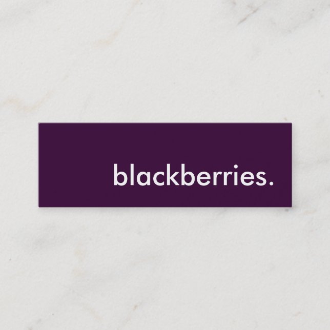 blackberries. mini business card (Front)