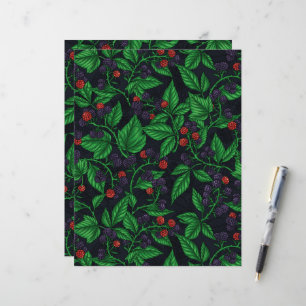 Blackberries on dark grey