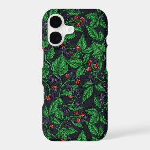 Blackberries on dark grey