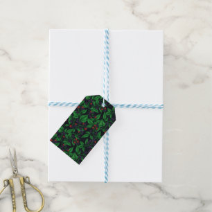 Blackberries on dark grey gift tags