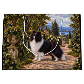 Blackberries, Shetland Sheepdog Large Gift Bag