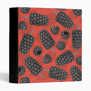 Blackberry and blackberry ice cream pattern binder
