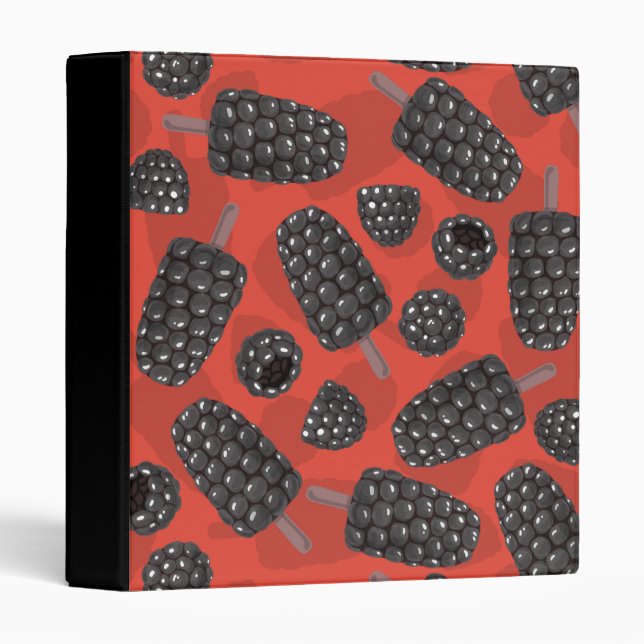 Blackberry and blackberry ice cream pattern binder (Front/Spine)